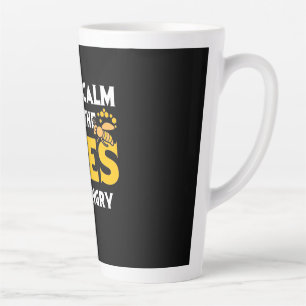 Beekeeper Gift Keep Calm Or The Bees Get Angry Latte Mug