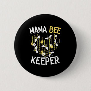 Beekeeper Gift Mama Bee Keeper 6 Cm Round Badge