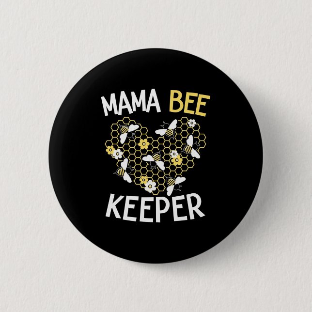 Beekeeper Gift | Mama Bee Keeper 6 Cm Round Badge (Front)