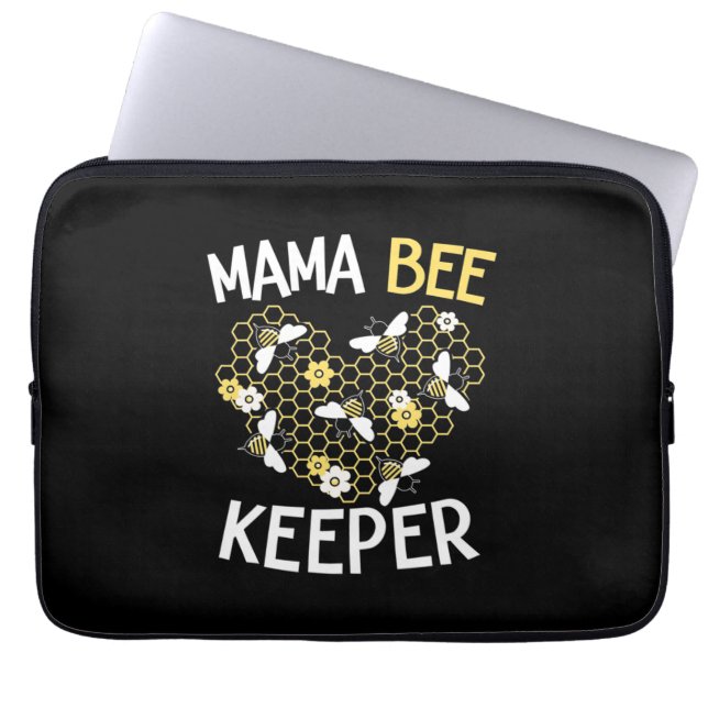 Beekeeper Gift | Mama Bee Keeper Laptop Sleeve (Front)