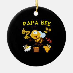 Beekeeper Gift Papa Bee Ceramic Ornament