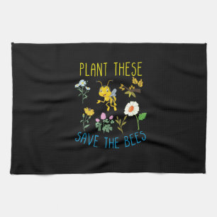 Beekeeper Gift Plant These Save The Bees Tea Towel