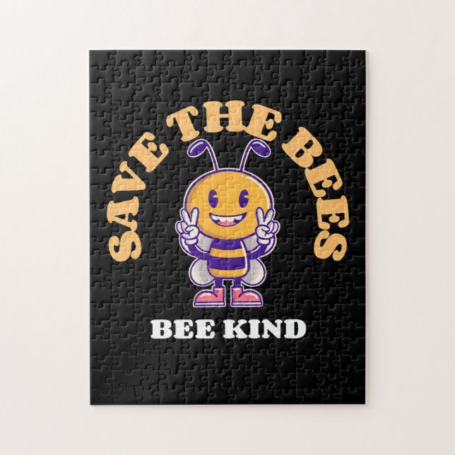 Beekeeper Gift | Save The Bees Be Kind Jigsaw Puzzle (Vertical)