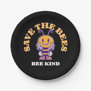 Beekeeper Gift Save The Bees Be Kind Paper Plate