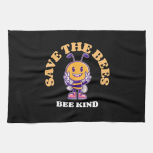 Beekeeper Gift   Save The Bees Be Kind Tea Towel