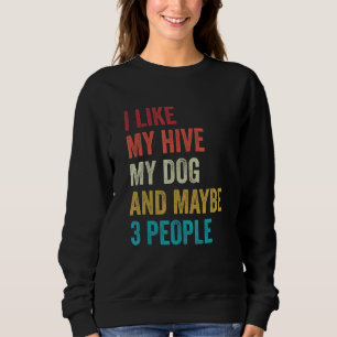 Beekeeper Hive And Dog Bees Beekeeping Sweatshirt