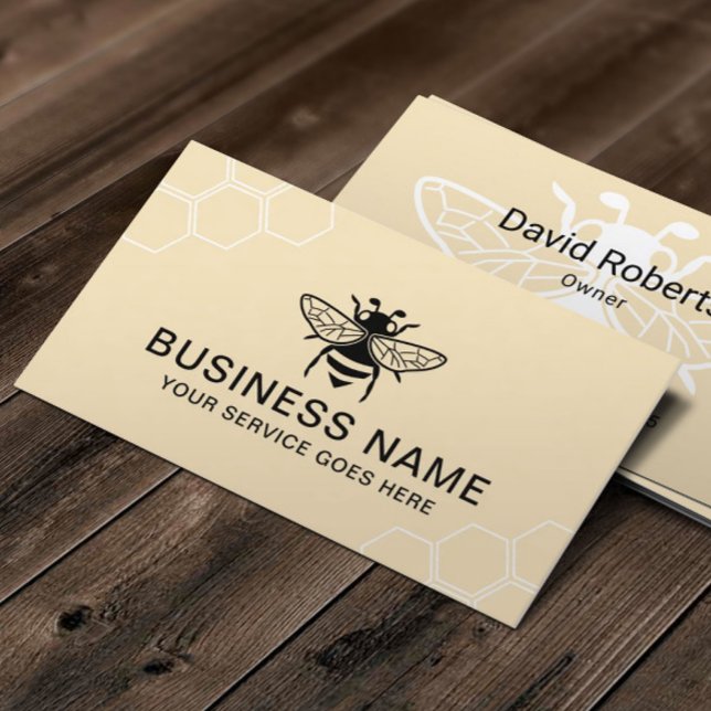 Beekeeper Honey Bee Apiary Honeycomb Business Card (Creator Uploaded)