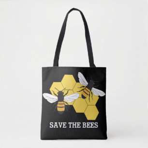 Beekeeper Honey Bee Save the Bees AOP Tote