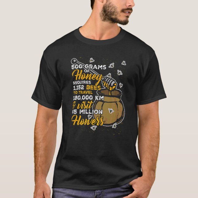 Beekeeper Honey Pollen Beekeeping Bee T-Shirt (Front)