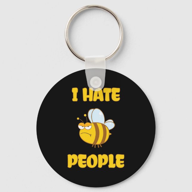 Beekeeper I Hate People Key Ring (Front)