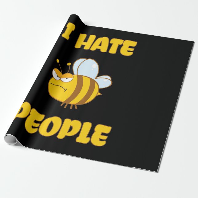 Beekeeper I Hate People Wrapping Paper (Unrolled)