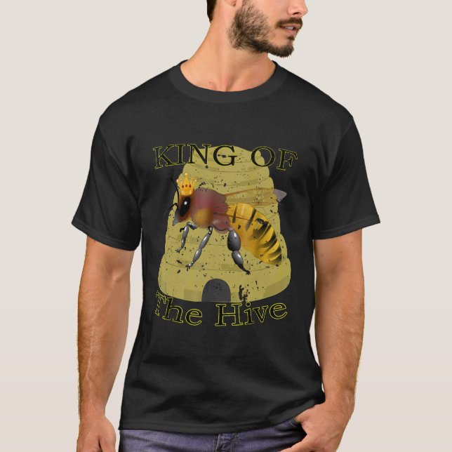 Beekeeper King Of The Hive Bee T-Shirt (Front)