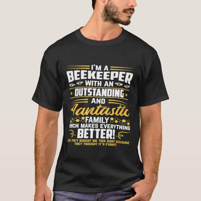   Beekeeper   Men Beekeeping Apiarist Honey Bee T-Shirt (Front)