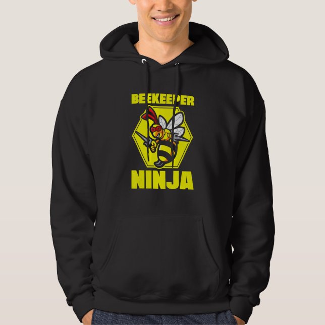 Beekeeper Ninja Beekeeping Honeybee Hoodie (Front)