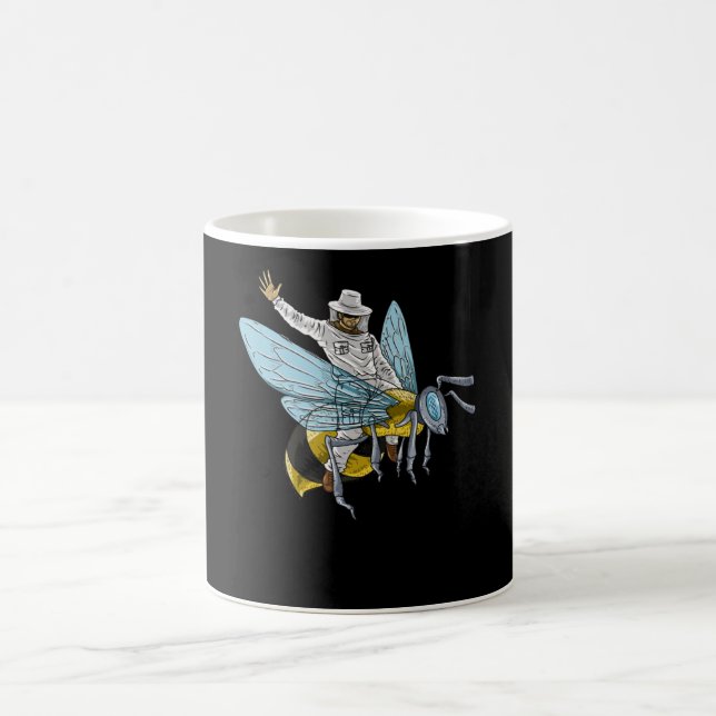Beekeeper On Honeybee bee keeper Funny Coffee Mug (Center)