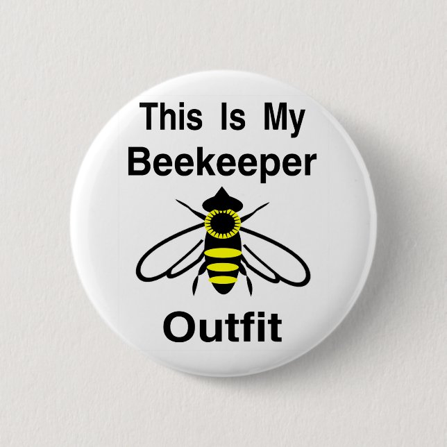 Beekeeper Outfit 6 Cm Round Badge (Front)
