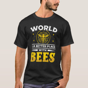 Beekeeper outfit for men world better place bees b T-Shirt