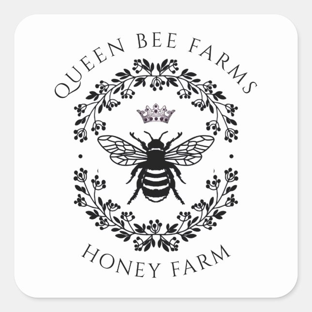 Beekeeper Queen Bee Honey Farm Apiary Sticker (Front)