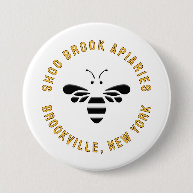 Beekeeper’s Apiary Name & Location Business Button (Front)