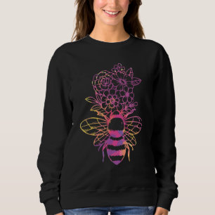 Beekeeper Water Colour Bee Honey Apiarist Mum Dad Sweatshirt