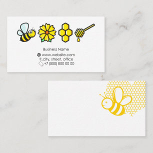 Beekeeper's business card, honey production card