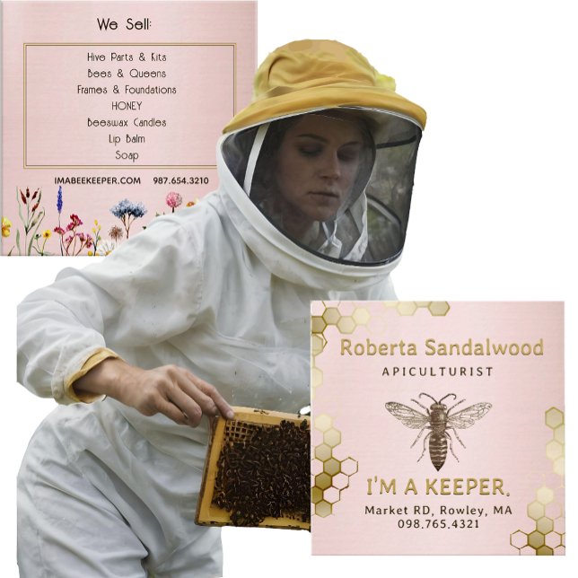 Beekeeper's I'M A KEEPER Queen Bee Business Card  (Creator Uploaded)