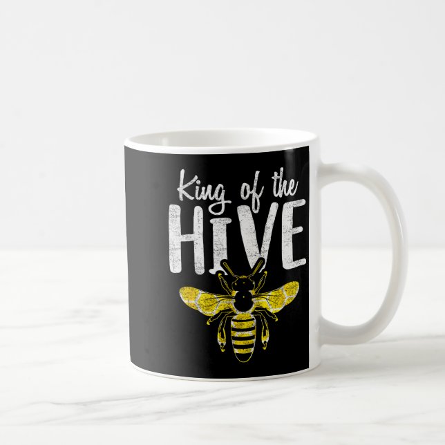Beekeepers King Of The Hive Funny Bee Whisper Gift Coffee Mug (Right)