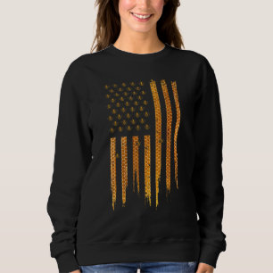 Beekeeping American Flag Honeycomb Honey Bees Beek Sweatshirt