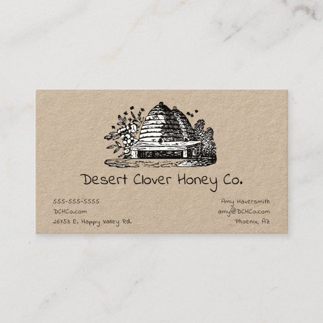 Beekeeping Apiary Fresh Honey Business Card (Front)