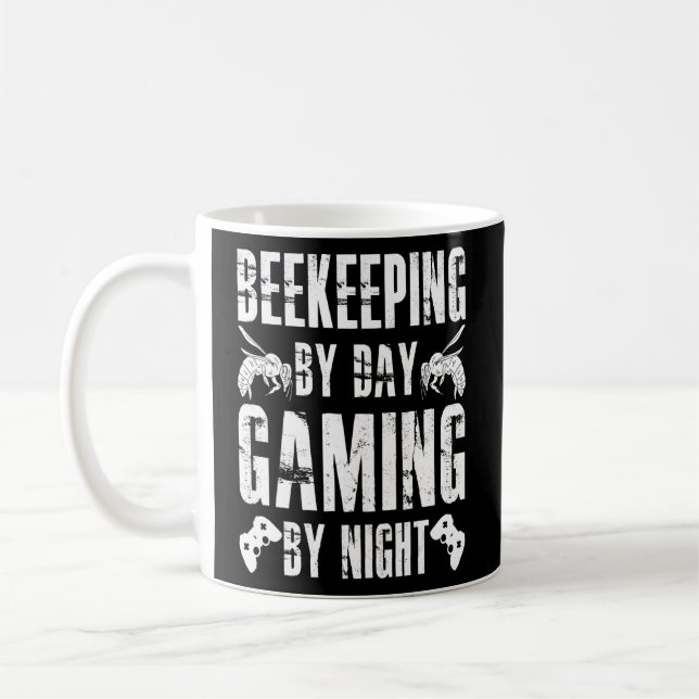 Beekeeping Gamer  Professional Beekeeping Bee Keep Coffee Mug (Left)