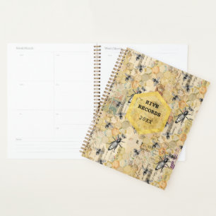 Beekeeping Hive Records   Vintage Queen Bee Planner