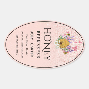 Beekeeping Honey Labels Honeybee & Honeycomb Des