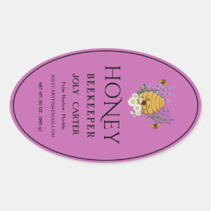 Beekeeping Honey Labels Honeybee & Honeycomb Des