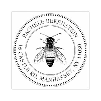 Beekeeping Honeybee Stamp with Gold Ink