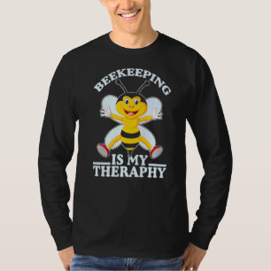 Beekeeping Is My Therapy Beekeeper Honeybee T-Shirt