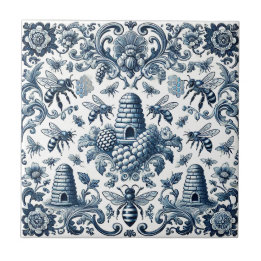 Beekeeping Stamps Ukraine Apiculture Vintage  Ceramic Tile