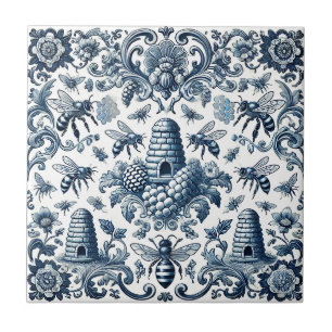 Beekeeping Stamps Ukraine Apiculture Vintage Ceramic Tile