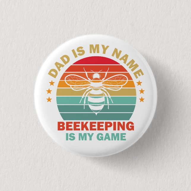 Beekeeping Trucker Hat 3 Cm Round Badge (Front)