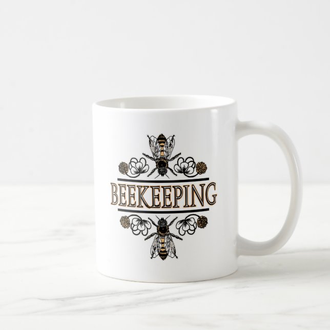 beekeeping with worker bees coffee mug (Right)