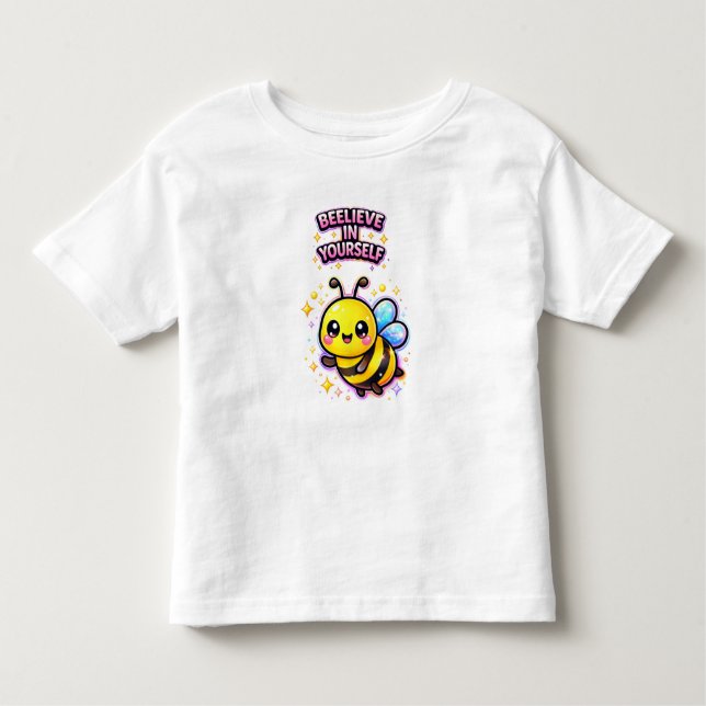 Beelive in yourself  – Cute Toddler Girl T-Shirt (Front)