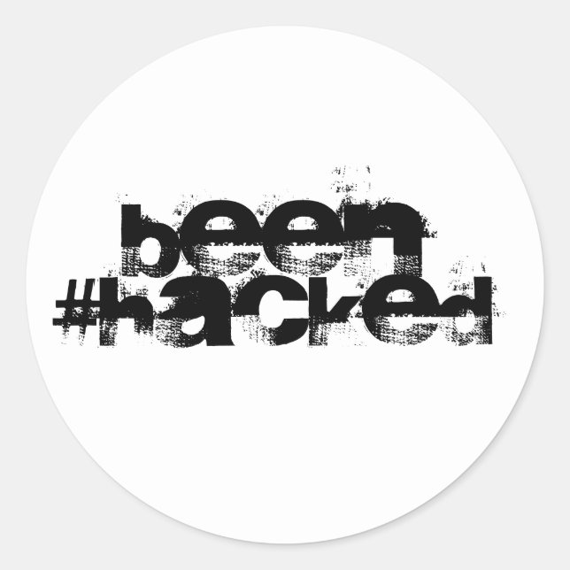 Been Hacked Classic Round Sticker (Front)