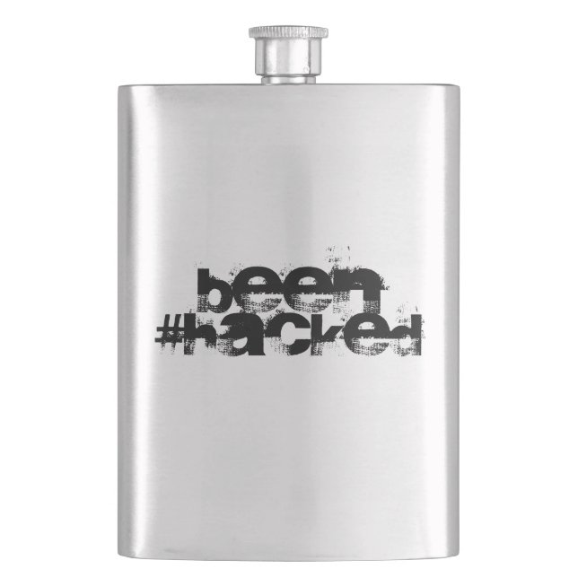 Been Hacked Hip Flask (Front)