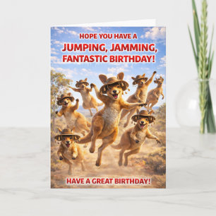 Been jamming fantastic birthday kangaroo card de