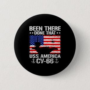 Been there done that uss america cv-66 aircraft 6 cm round badge