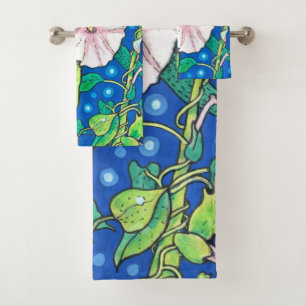 Beendweed Reed Summer Wildflowers Floral Painting  Bath Towel Set