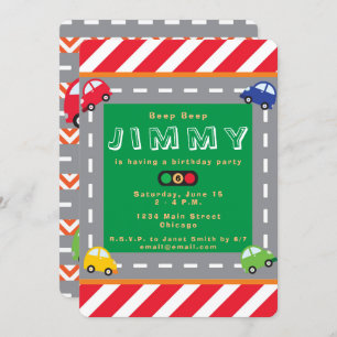 Beep! Beep! Birthday Party Invitation
