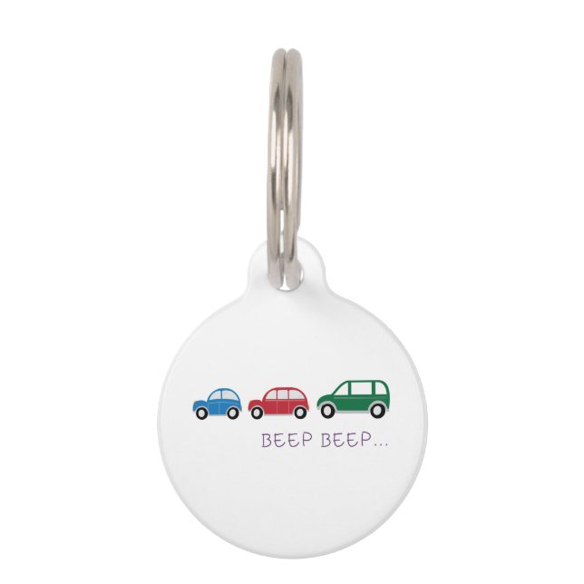 Beep Beep Pet Tag (Front)