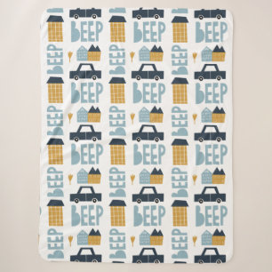 BEEP Car House Sherpa Blanket