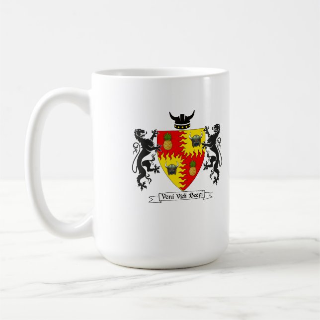 Beep's Coat of Arms "I Came, I saw, I Beeped" Mug (Left)