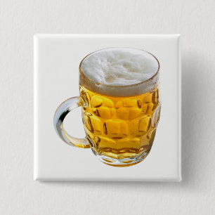 Beer 15 Cm Square Badge